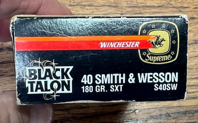 Winchester, Black Talon, 180gr SXT,40 S&W, 20 rds-img-3