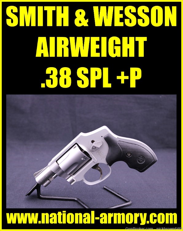SMITH & WESSON 642-2 AIRWEIGHT 38 SPL + P 1.875" BBL STAINLESS STEEL S&W -img-0
