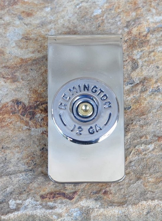 Remington Gun Club  12 Gauge Shotgun Shell  Money Clip Made in the USA-img-1