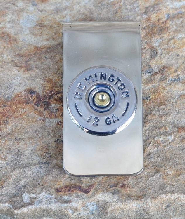 Remington Gun Club  12 Gauge Shotgun Shell  Money Clip Made in the USA-img-0