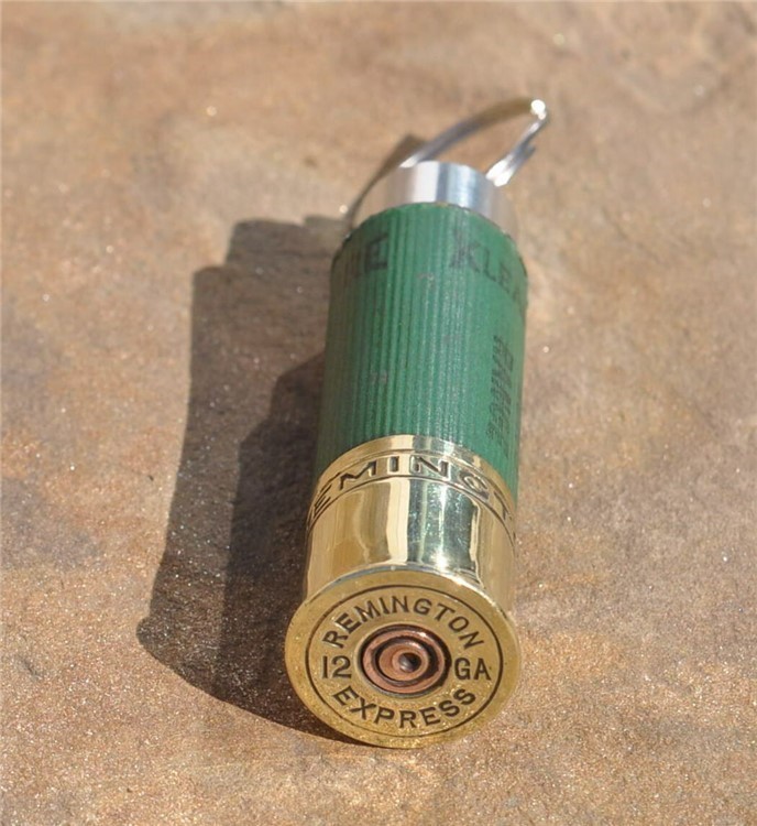 Vintage Remington Express UMC 12 Gauge Shotgun Shell Pill Bottle Keychain-img-1