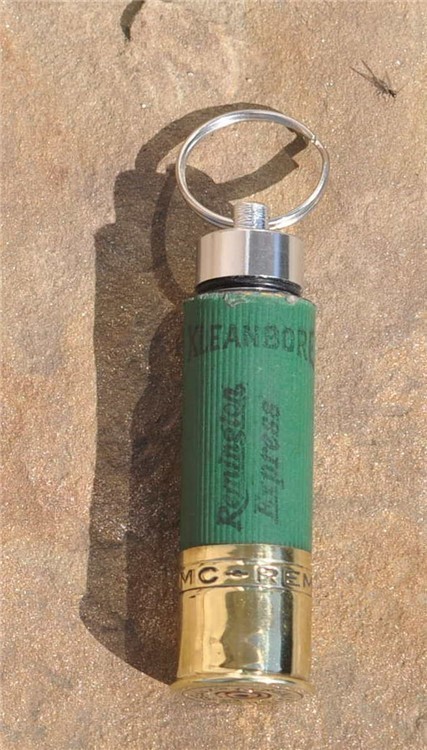 Vintage Remington Express UMC 12 Gauge Shotgun Shell Pill Bottle Keychain-img-2