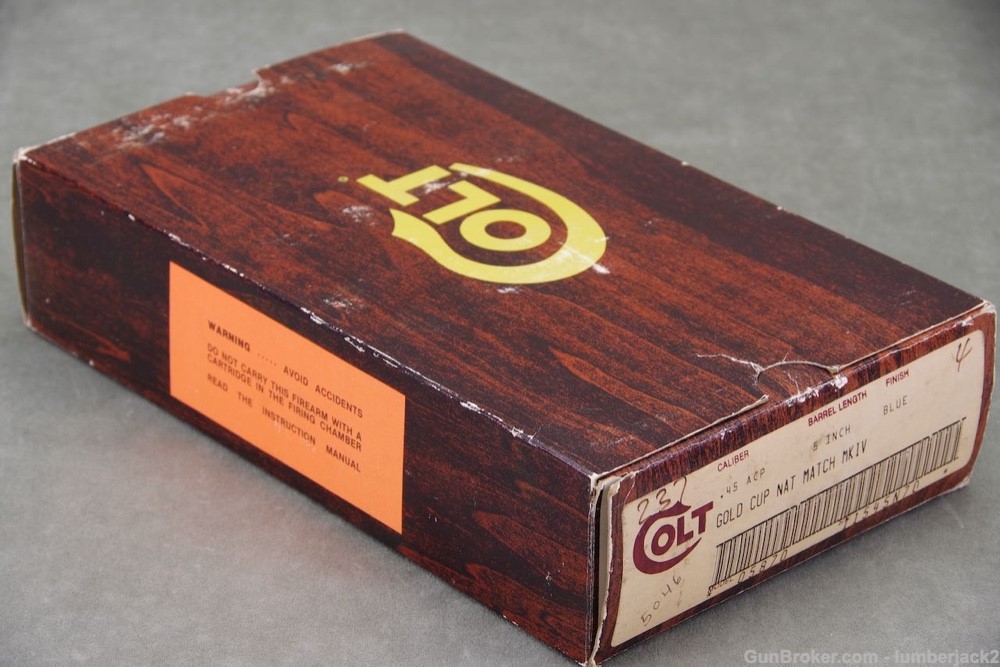 1982 Colt Series 70 Gold Cup National Match 45ACP with Orig. Box Papers -img-3