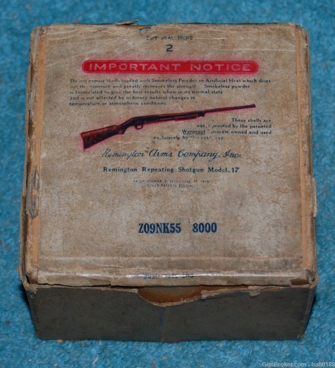 Vintage Full 2 Piece Box of Remington Shur Shot Shells 20 Gauge #10 Shot-img-3