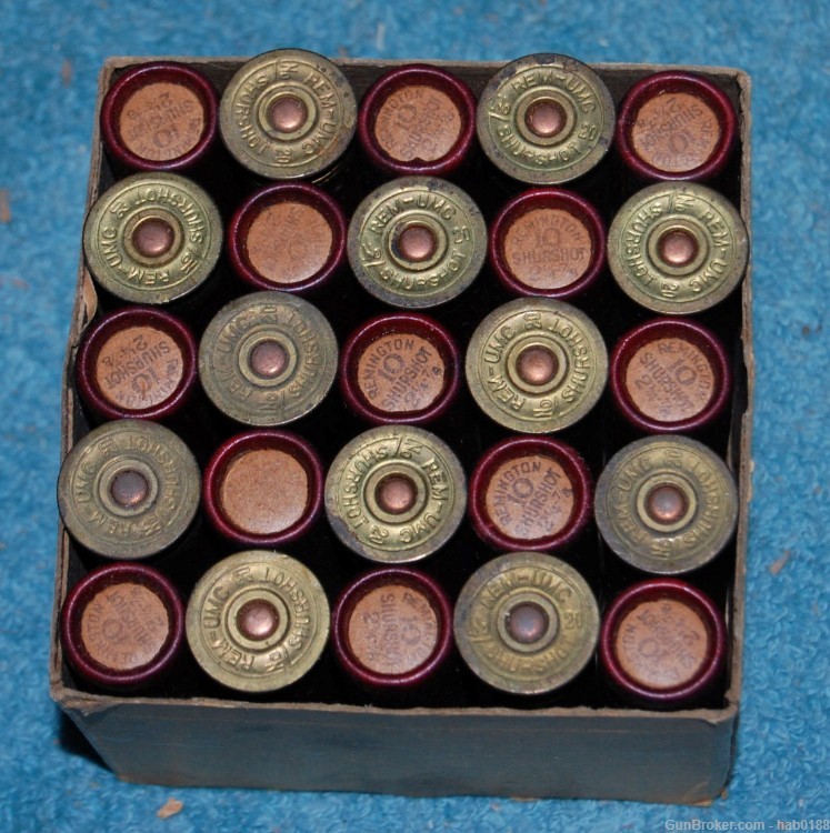 Vintage Full 2 Piece Box of Remington Shur Shot Shells 20 Gauge #10 Shot-img-6