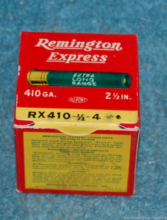 Vintage Full Box of Remington Express Long Range 410 Shotgun Shells 2 1/2"-img-1