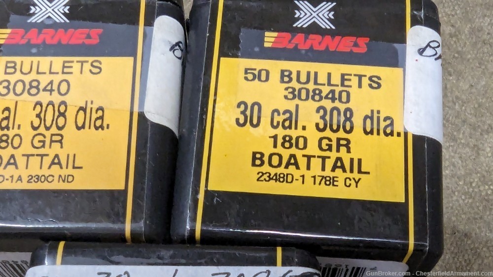 Barnes 30 cal  308 dia, 30840  3 sealed boxes of bullets-img-2
