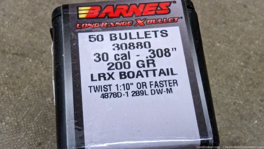 Barnes sealed box, 30 cal 308 dia LRX bullets,  30880-img-0