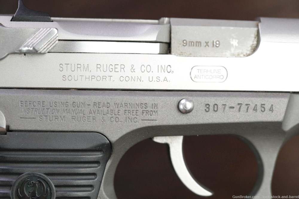 Ruger P89DC Decocker Model 03072 9mm Luger 4 1/2” Semi Auto Pistol 1994-img-12