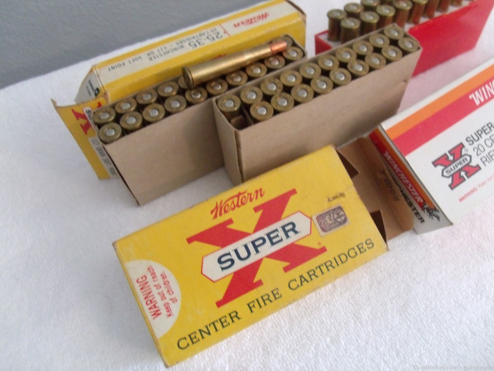 60 Rounds Winchester 25-35 Rifle Cartridges Ammo Shells-img-1