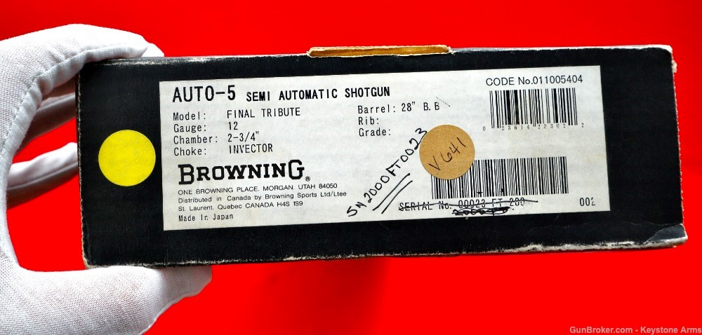 Ultra Rare Browning A5 12GA FINAL TRIBUTE #23 of 1000 Original Box NIB-img-2