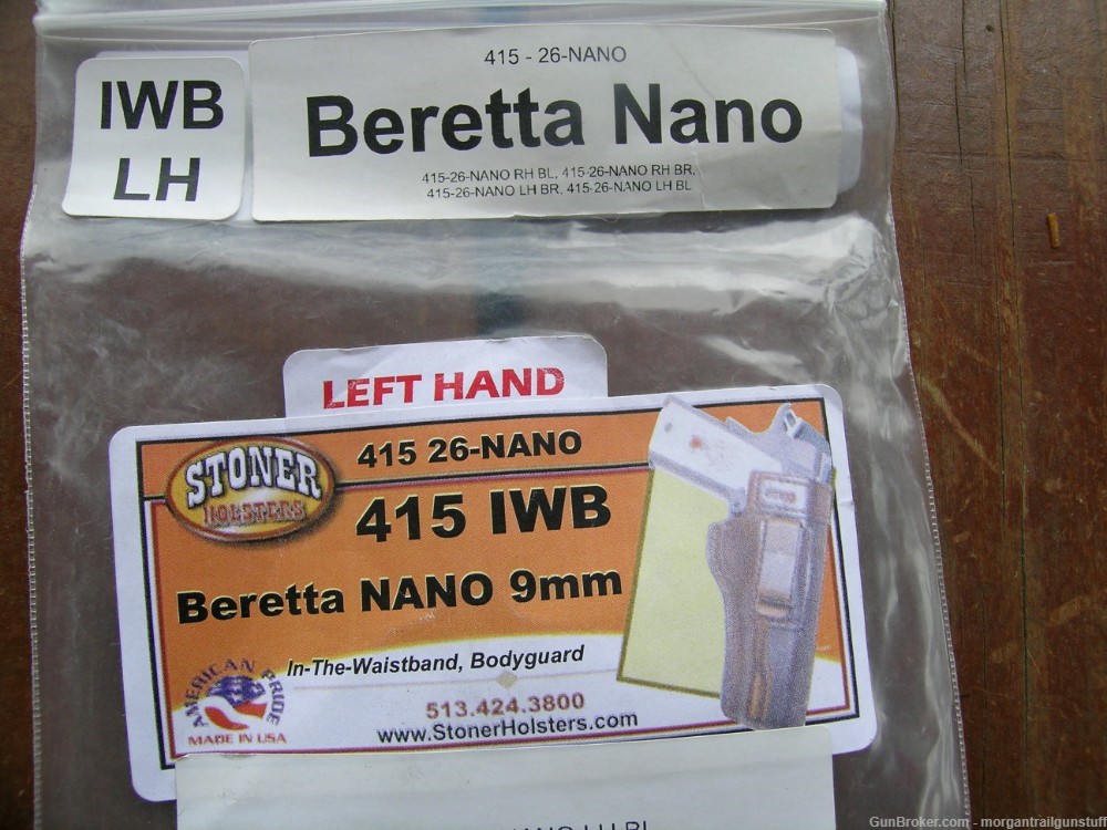 STONER IWB Bodyguard Leather Holster For Beretta Nano 9mm LH-img-5