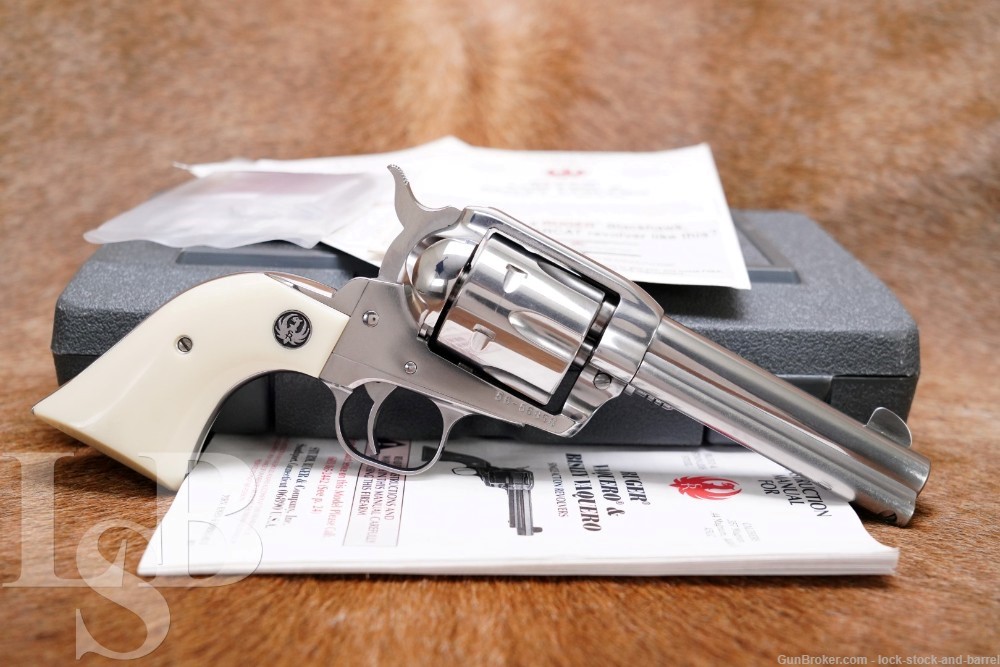 Ruger Vaquero Model 00581 .357 MAG .38 SPL 4 1/2” SA Revolver & Box 1997-img-0
