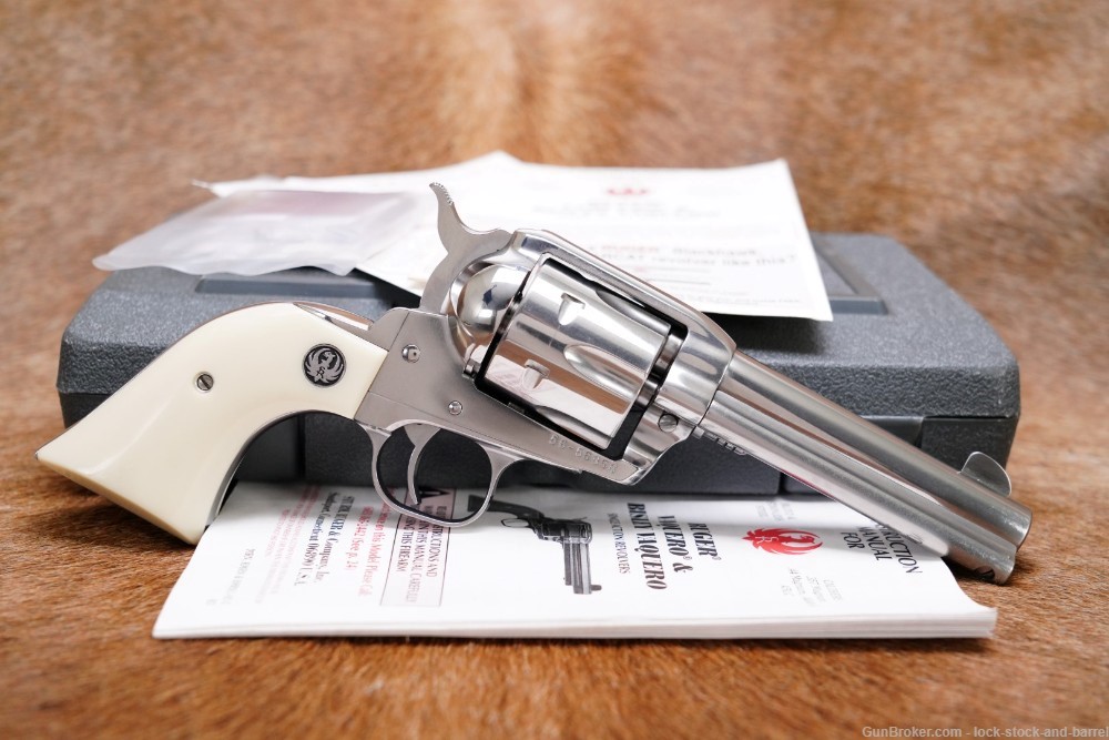 Ruger Vaquero Model 00581 .357 MAG .38 SPL 4 1/2” SA Revolver & Box 1997-img-2