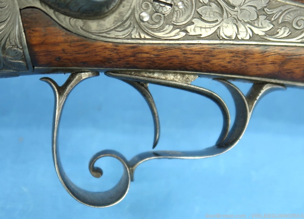 Belgium Liege Ernest Bernard Double Gun 16 Ga. Engraved Antique 1860 - 1877-img-22