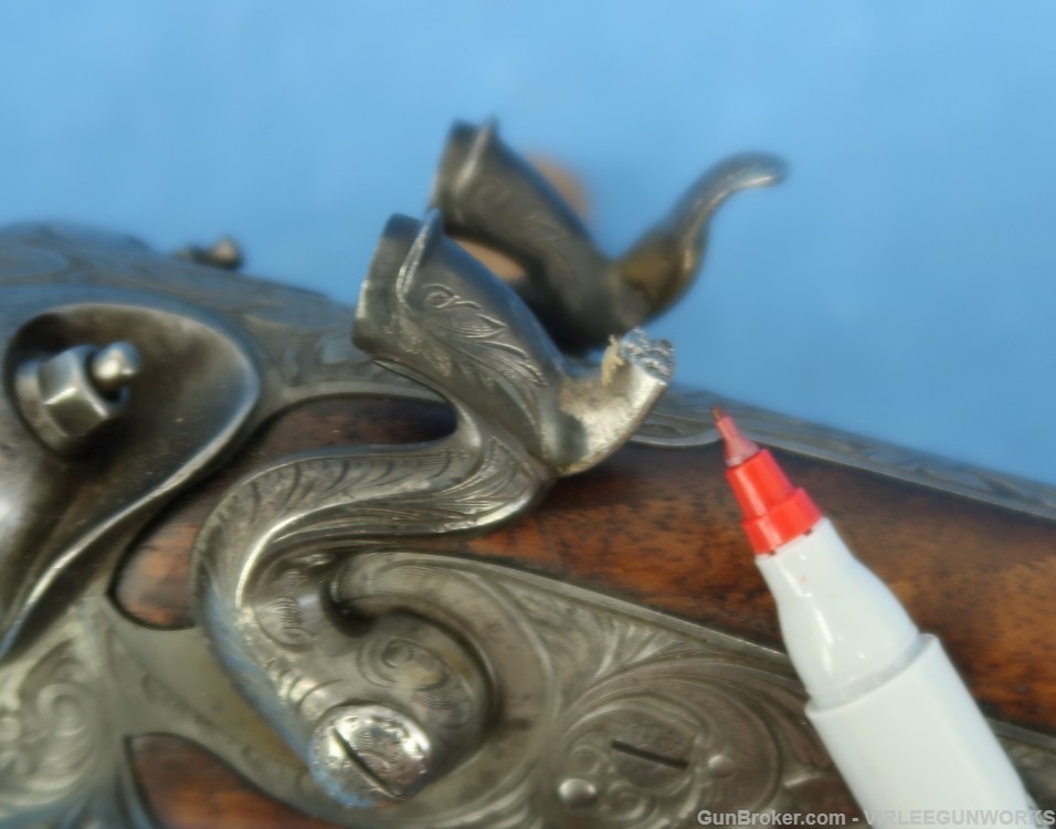 Belgium Liege Ernest Bernard Double Gun 16 Ga. Engraved Antique 1860 - 1877-img-36
