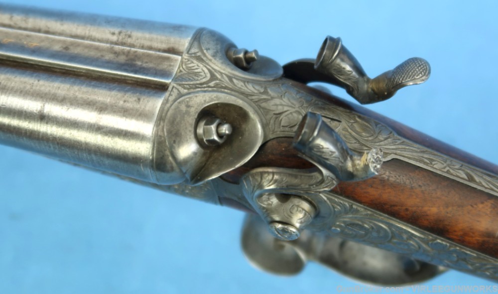 Belgium Liege Ernest Bernard Double Gun 16 Ga. Engraved Antique 1860 - 1877-img-35