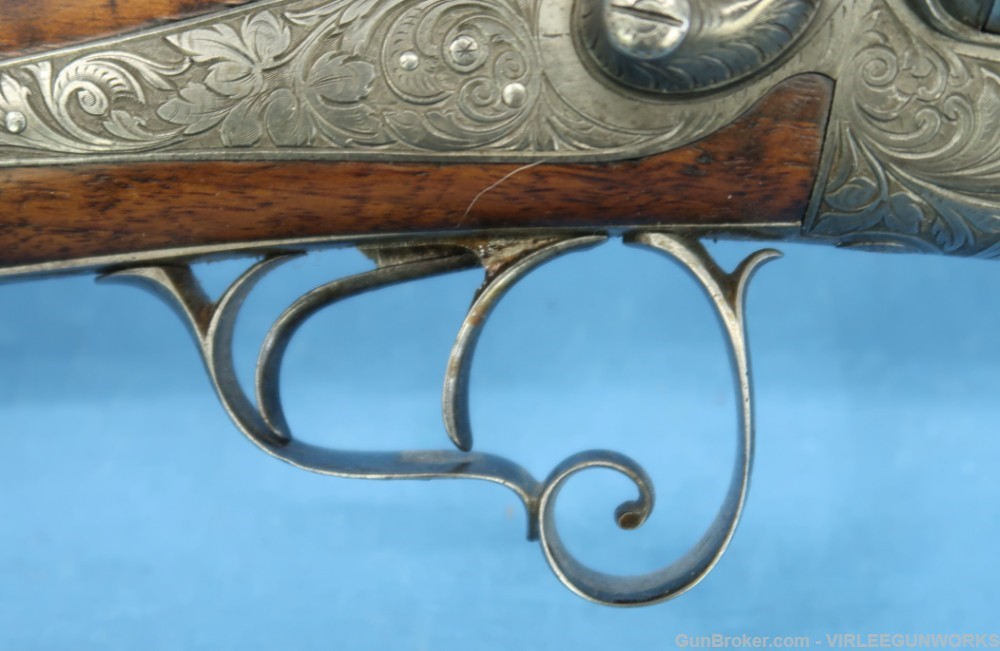 Belgium Liege Ernest Bernard Double Gun 16 Ga. Engraved Antique 1860 - 1877-img-8