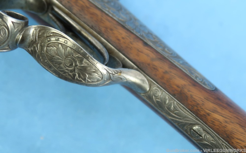 Belgium Liege Ernest Bernard Double Gun 16 Ga. Engraved Antique 1860 - 1877-img-47