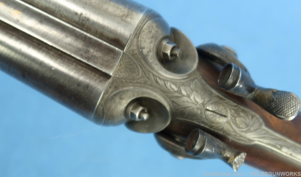 Belgium Liege Ernest Bernard Double Gun 16 Ga. Engraved Antique 1860 - 1877-img-37