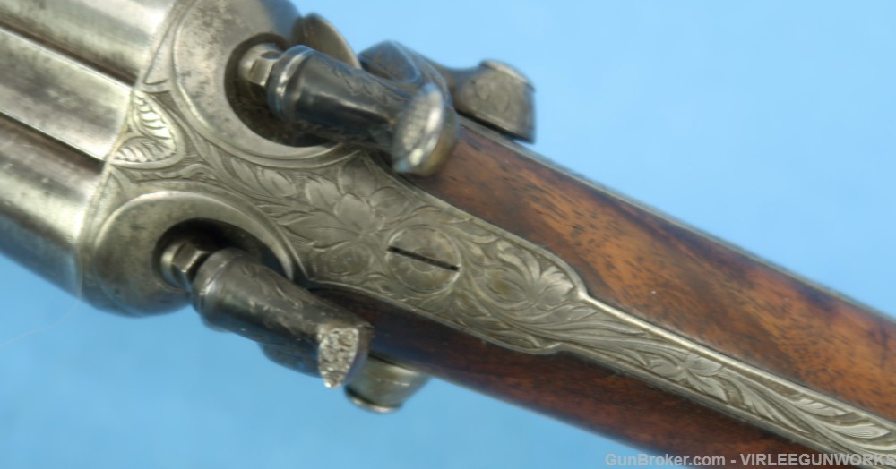 Belgium Liege Ernest Bernard Double Gun 16 Ga. Engraved Antique 1860 - 1877-img-34