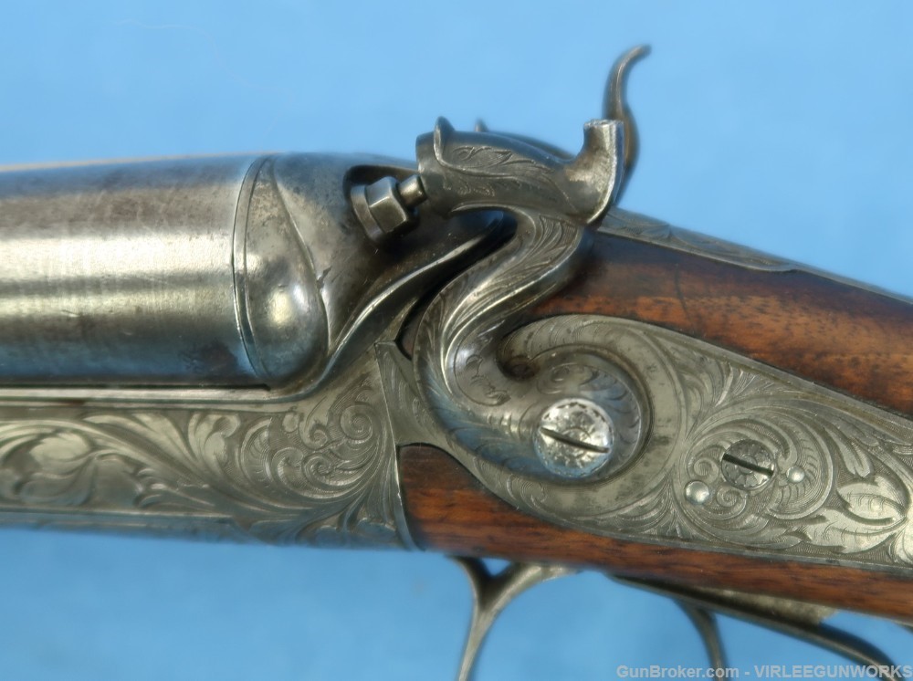 Belgium Liege Ernest Bernard Double Gun 16 Ga. Engraved Antique 1860 - 1877-img-23