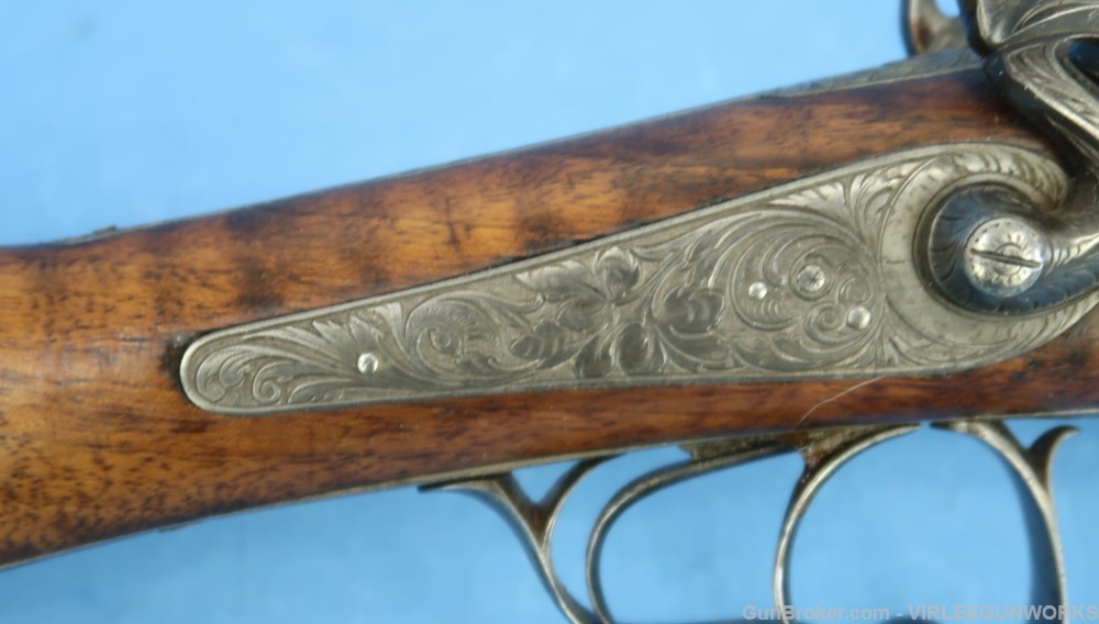 Belgium Liege Ernest Bernard Double Gun 16 Ga. Engraved Antique 1860 - 1877-img-5