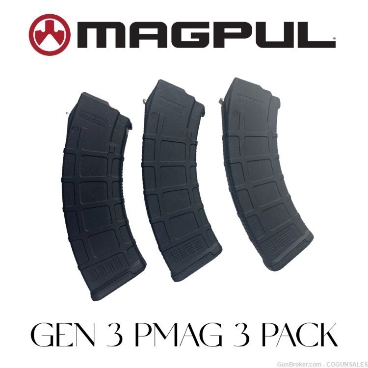 Magpul PMAG M3 Gen 3 Steel Reinforced AK47 AKM Magazines 30-RD 3 Pack SALE-img-0