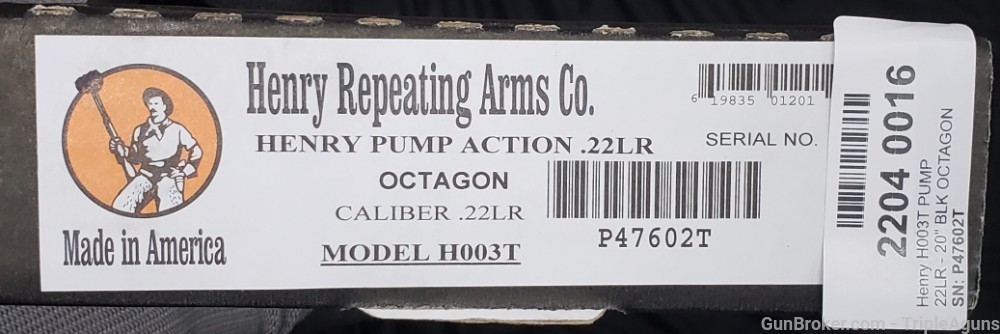 Henry octagon pump 22lr 20in octagon barrel H003T-img-22