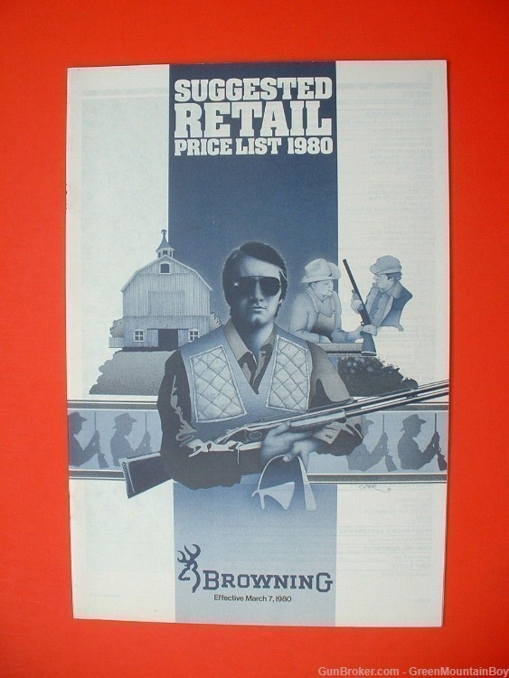 1980 OEM BROWNING Catalog Companion Retail Price List LNOS !-img-0