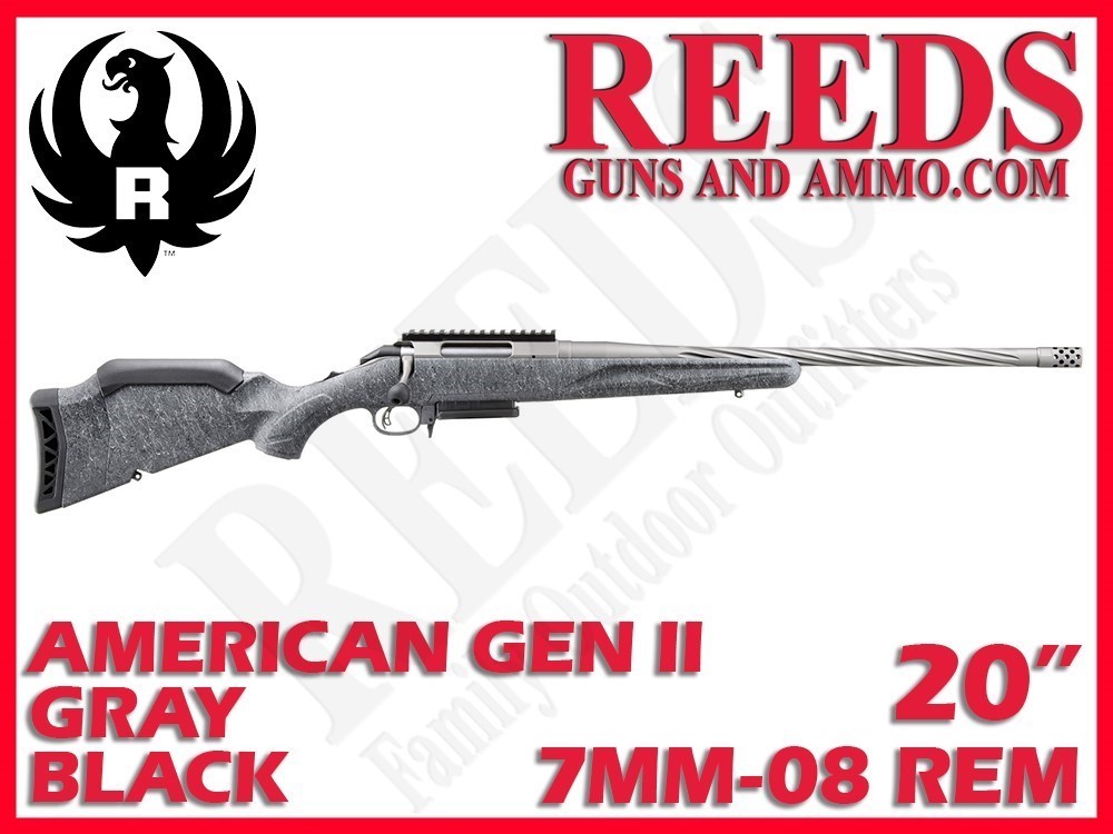 Ruger American Generation II Standard Gray 7mm-08 Rem 20in 46903-img-0