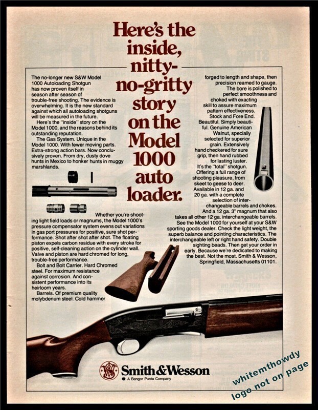 1978 SMITH & WESSON 1000 Autoloading Shotgun AD-img-0