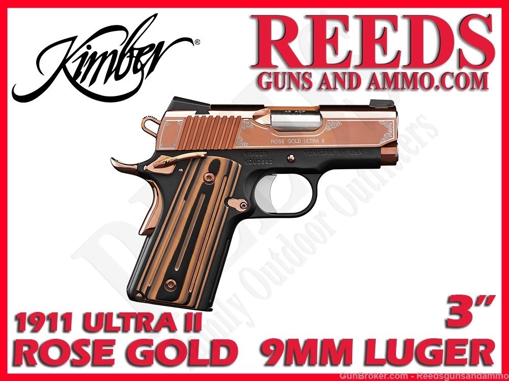 Kimber 1911 Rose Gold Ultra II 9mm 3in 1-8Rd Mag 3200372-img-0