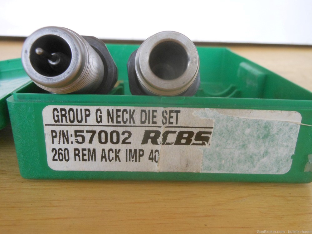 RCBS 260 REM ACK IMP 40  2-Die Group G NECK Die Set  57002-img-0