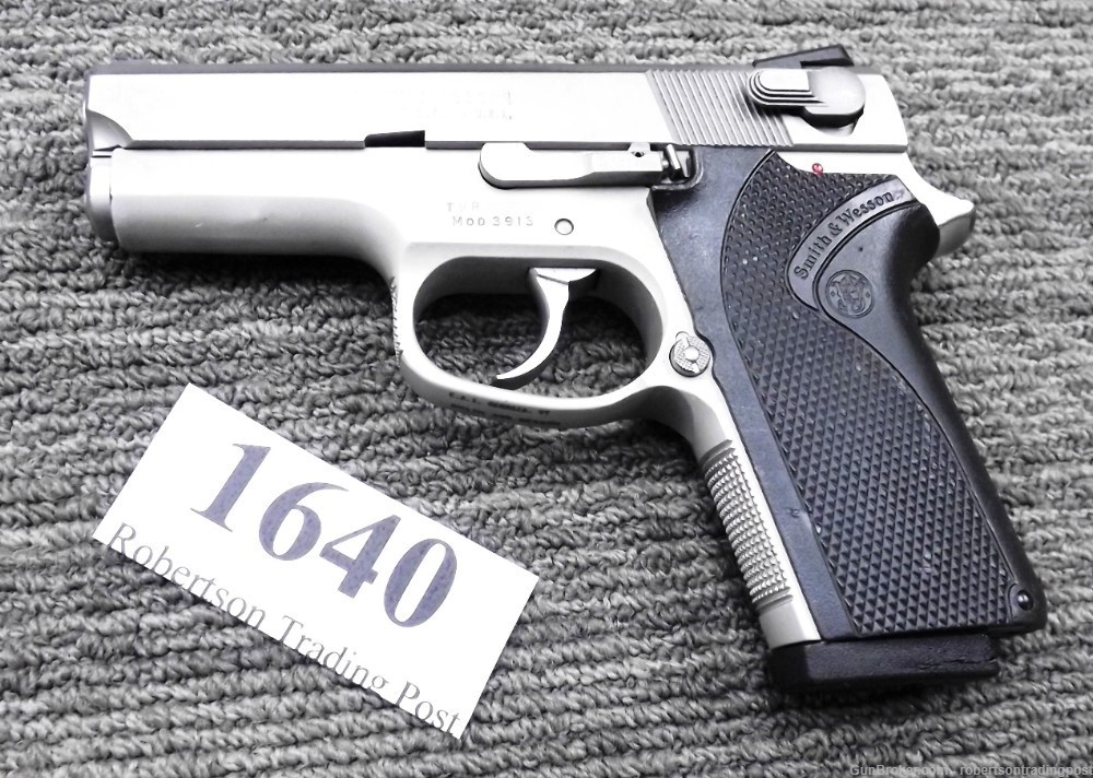 S&W 9mm 3913 Compact Auto 103730 Stainless 1992 Smith & Wesson VG Israeli-img-0