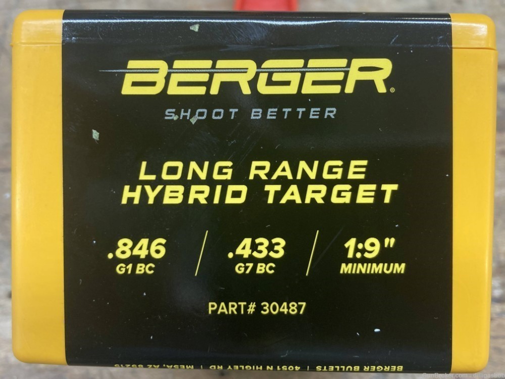 BERGER 30 CAL BULLETS # 30487 245 GR LONG RANGE HYBRID UNOPENED BOX 100-img-1