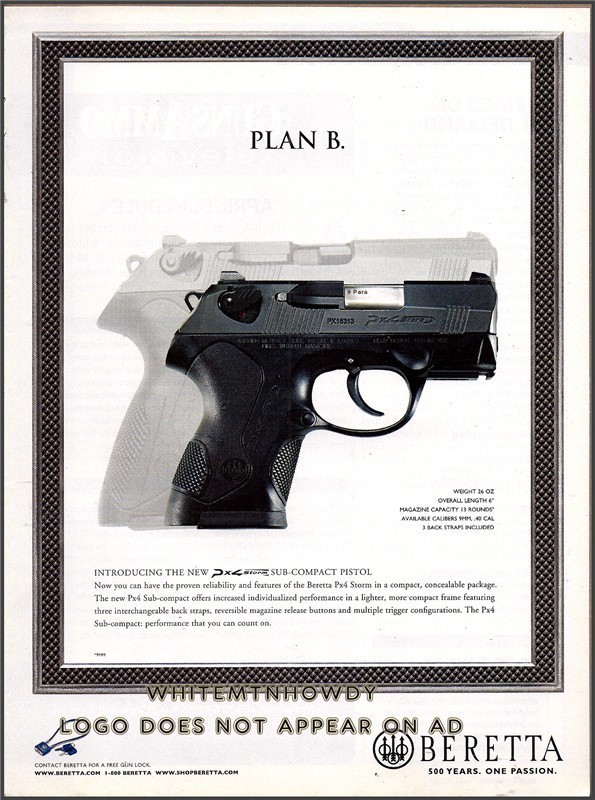 2007 BERETTA Px4 Pistol PRINT AD ADVERTISING-img-0