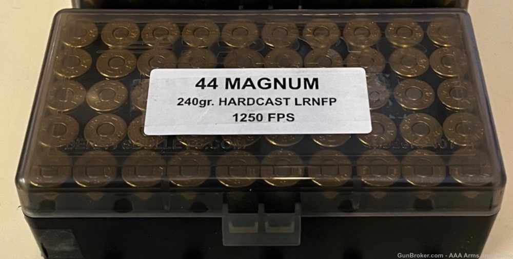 44 Magnum Ammo - 240gr. LRNFP- 50 Rounds - 44 mag-img-0