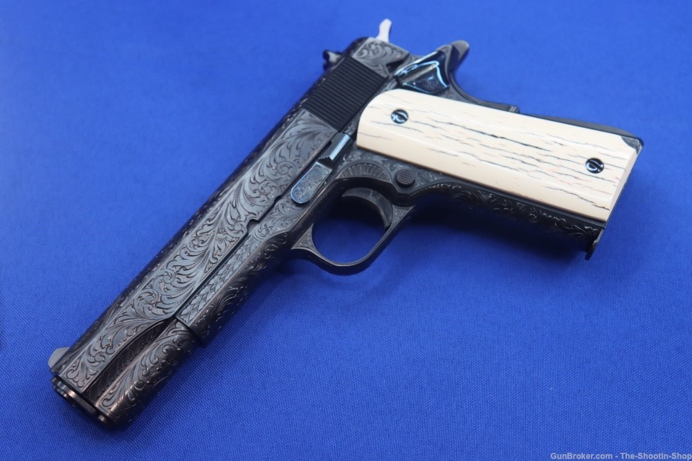 John Adams Master Engraved Colt Model 1911 Pistol 45ACP D Coverage Govt 45 -img-75