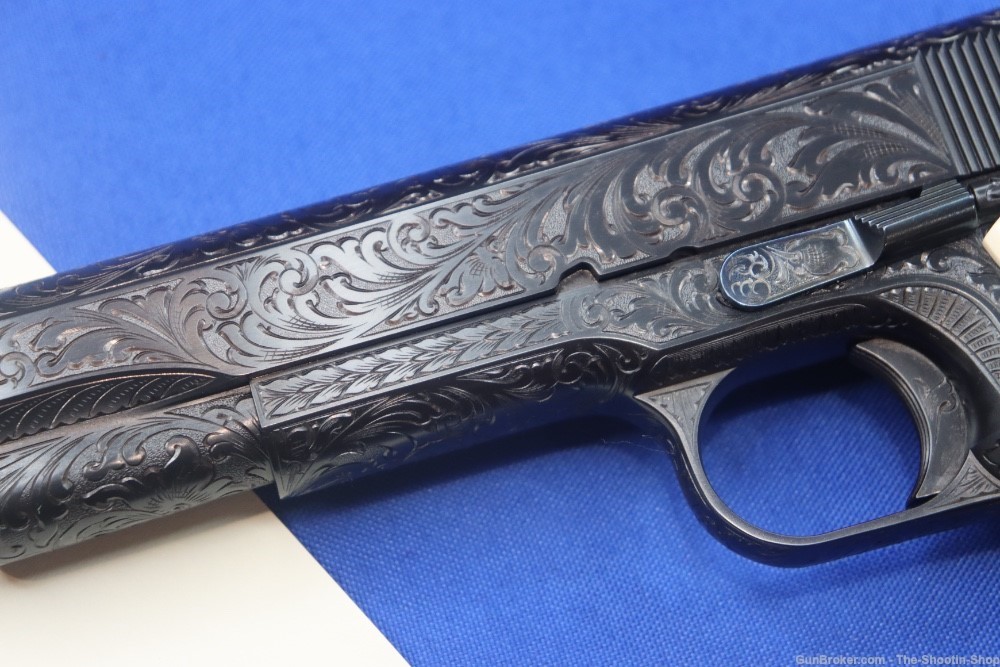 John Adams Master Engraved Colt Model 1911 Pistol 45ACP D Coverage Govt 45 -img-3