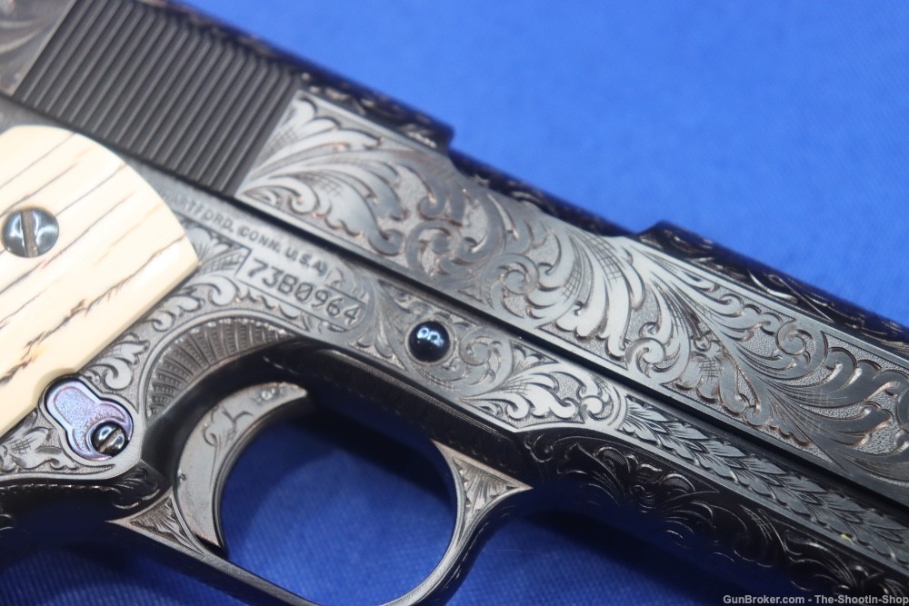 John Adams Master Engraved Colt Model 1911 Pistol 45ACP D Coverage Govt 45 -img-16