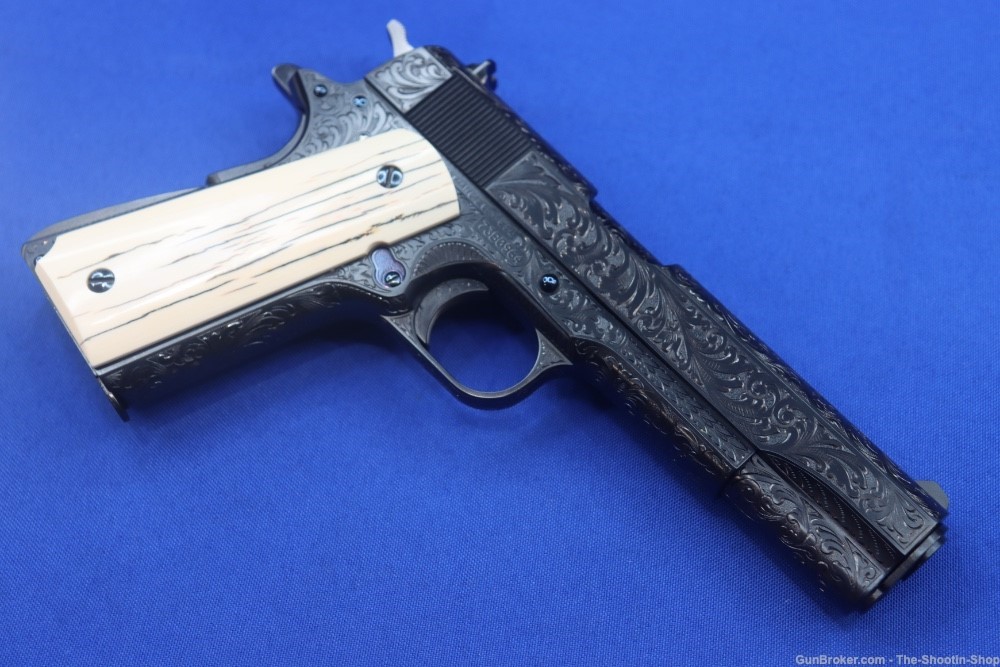 John Adams Master Engraved Colt Model 1911 Pistol 45ACP D Coverage Govt 45 -img-76