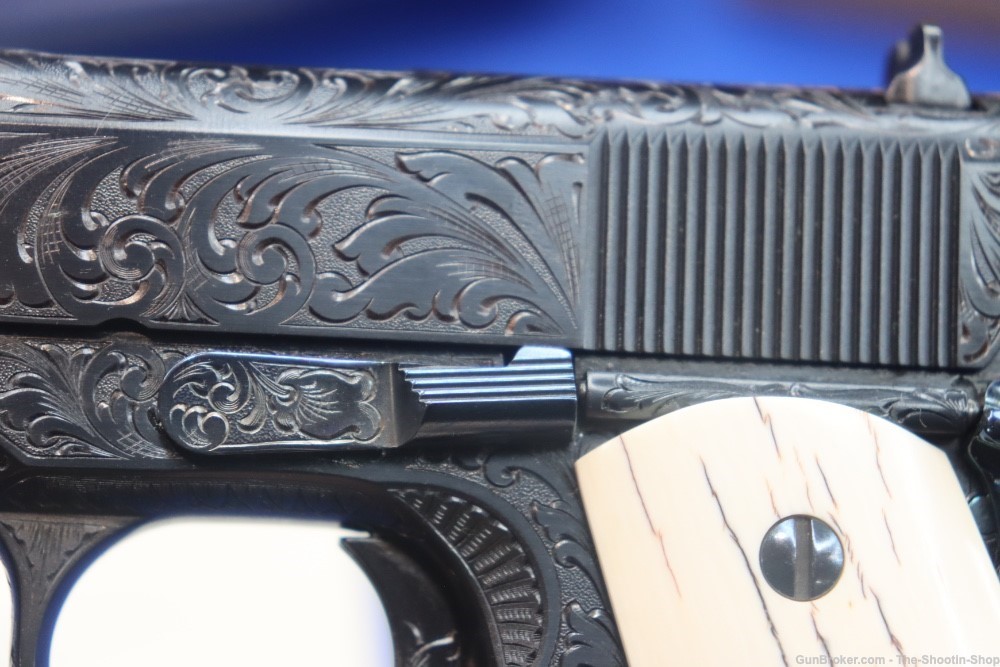 John Adams Master Engraved Colt Model 1911 Pistol 45ACP D Coverage Govt 45 -img-37