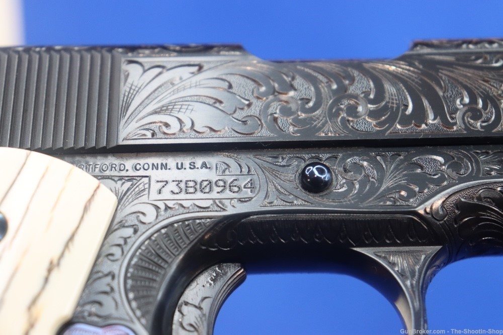 John Adams Master Engraved Colt Model 1911 Pistol 45ACP D Coverage Govt 45 -img-64