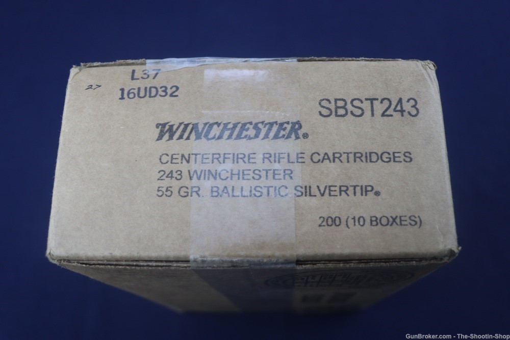 Winchester SILVERTIP Rifle Ammunition 243 Win 200RD AMMO CASE LOT 55GR -img-5