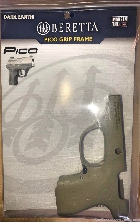 New Factory Grips for Discontinued Beretta Pico in FDE or Ranger GRN -img-0