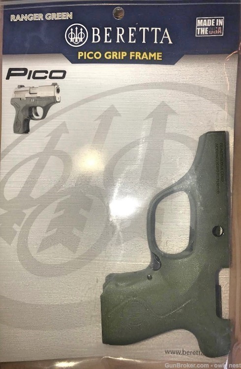 New Factory Grips for Discontinued Beretta Pico in FDE or Ranger GRN -img-1
