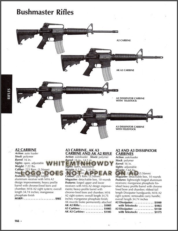 2006 BUSHMASTER A2 AK A3, Carbine Dissapator PRINT AD-img-0