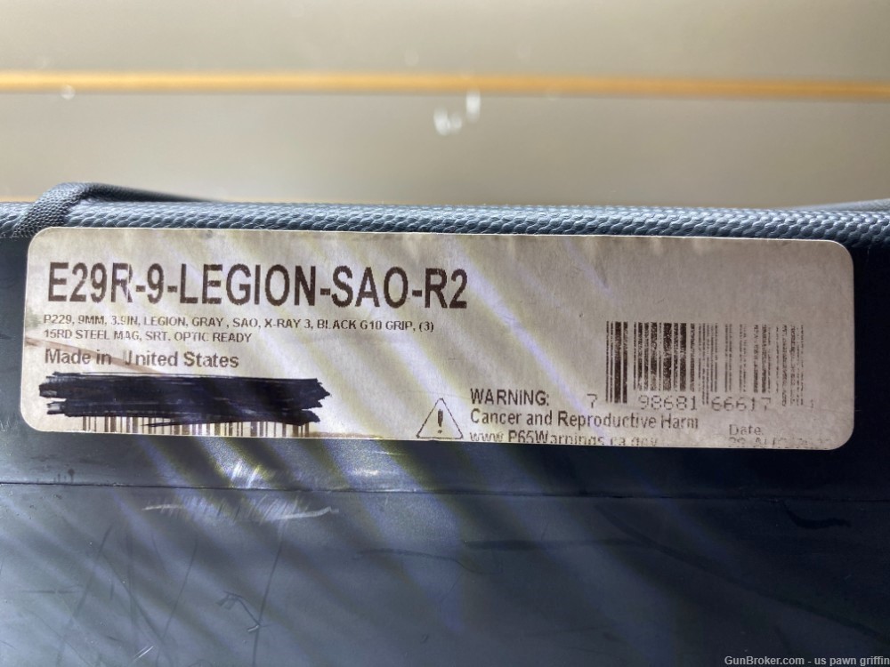 SIG SAUER P229 LEGION 9MM SAO 15+1 E29R-9-LEGION-SAO-R2 NEW-img-1