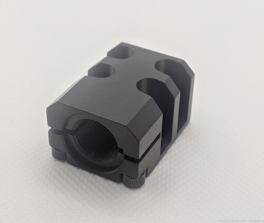 1/2x28 9mm Glock 17/19/26 Muzzle Brake compensator 10-degree cuts-img-1